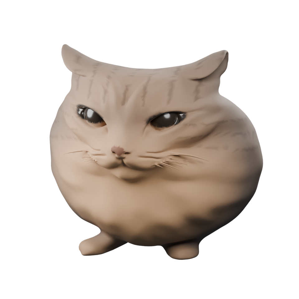Bababoi with pointy ears and a round cream belly